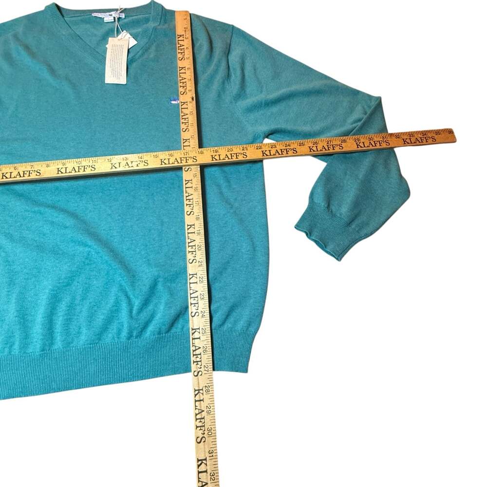 Southern Tide Men's Sea Foam Green 100% Cotton V-Neck Sweater Size L NWT - Picture 10 of 11